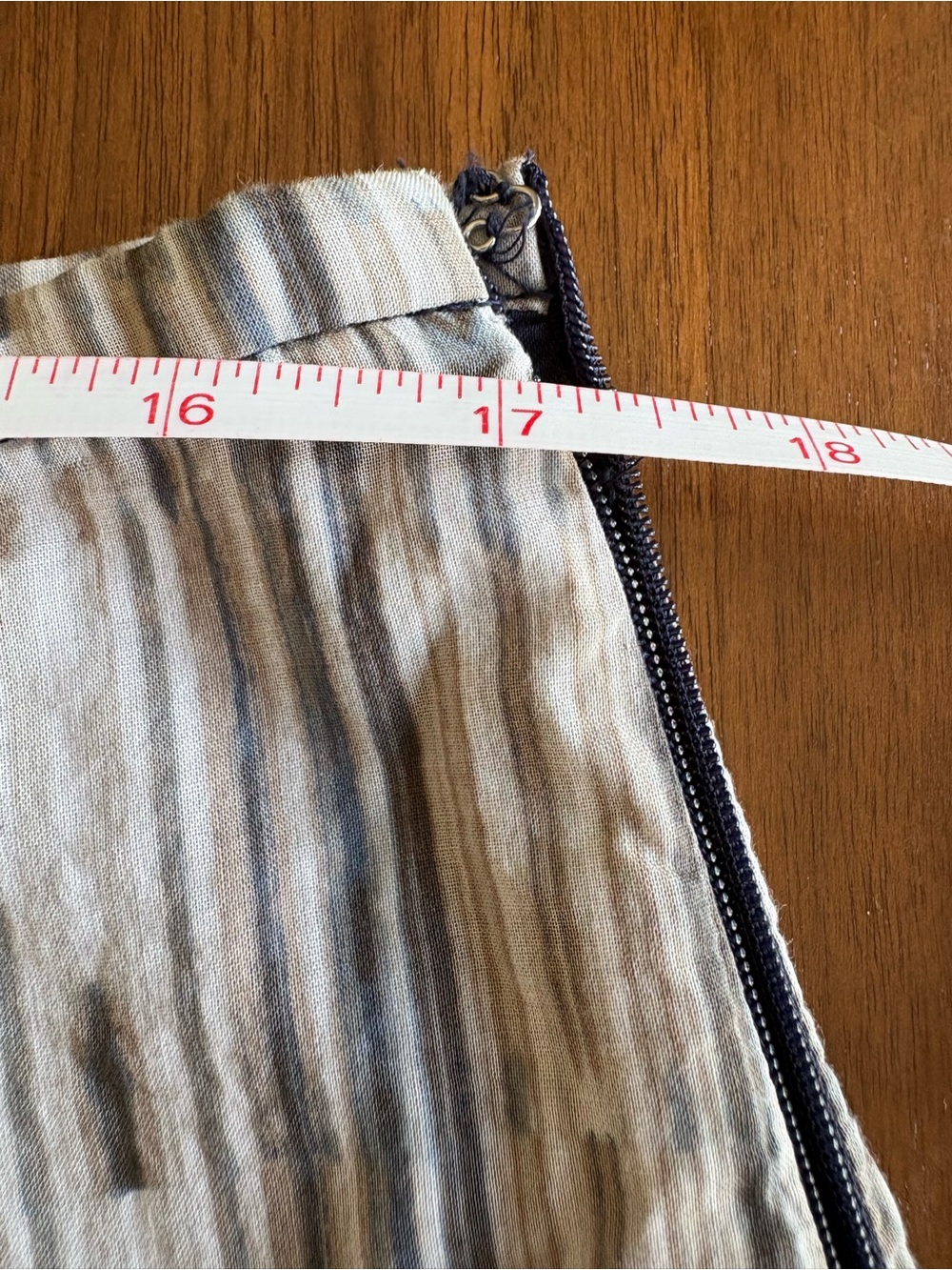 Liz Claiborne Cotton Midi Skirt Blue Print Lined Boho Coastal Cottagecore - Picture 9 of 10
